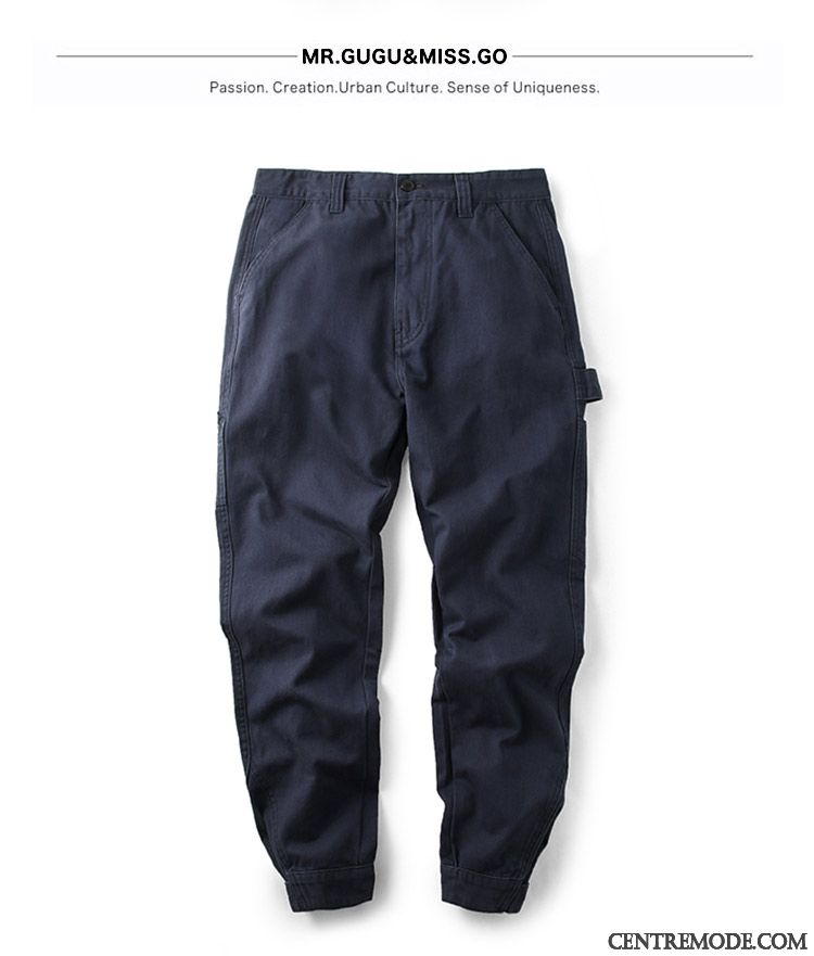 Pantalon Cargo Homme Décontractée Serrés Tendance Marque De Tendance Kaki