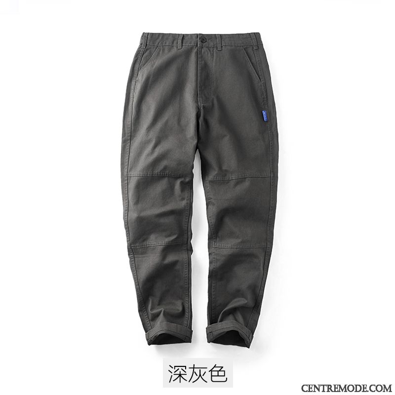 Pantalon Cargo Homme Jeunesse L'automne Pantalons Tendance Décontractée Marque De Tendance Noir