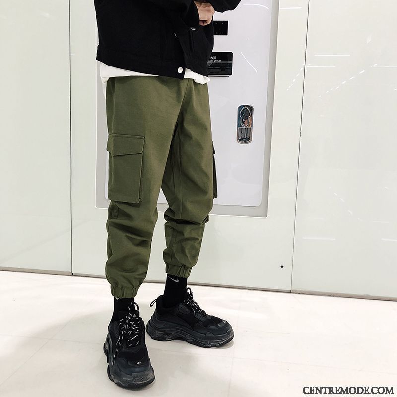 Pantalon Cargo Homme Marque De Tendance Baggy Multi-poche Serrés Harlan L'automne Gris