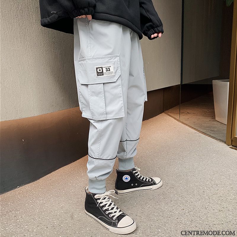Pantalon Cargo Homme Serrés Décontractée Printemps Ultra L'automne Tendance Noir