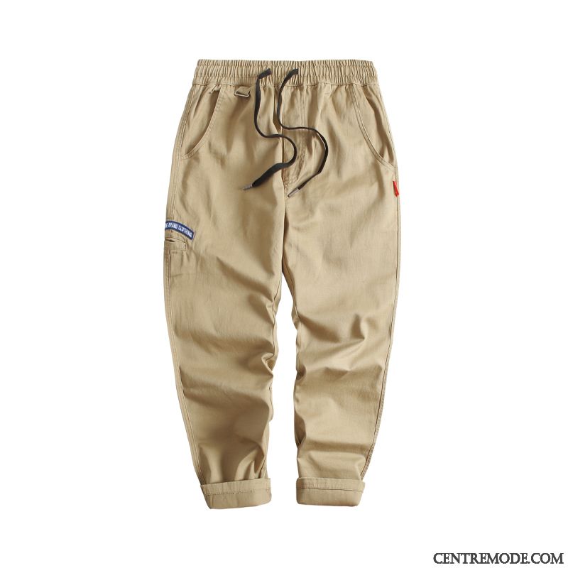 Pantalon Cargo Homme Élastique Décontractée Jambe Droite Tendance Désign Marque De Tendance