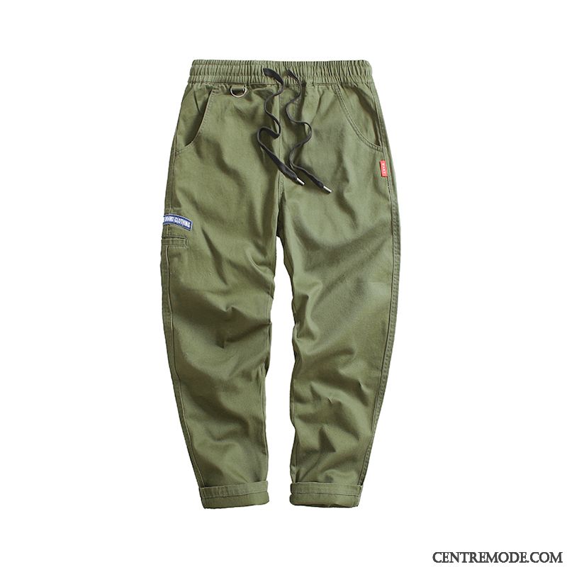 Pantalon Cargo Homme Élastique Décontractée Jambe Droite Tendance Désign Marque De Tendance