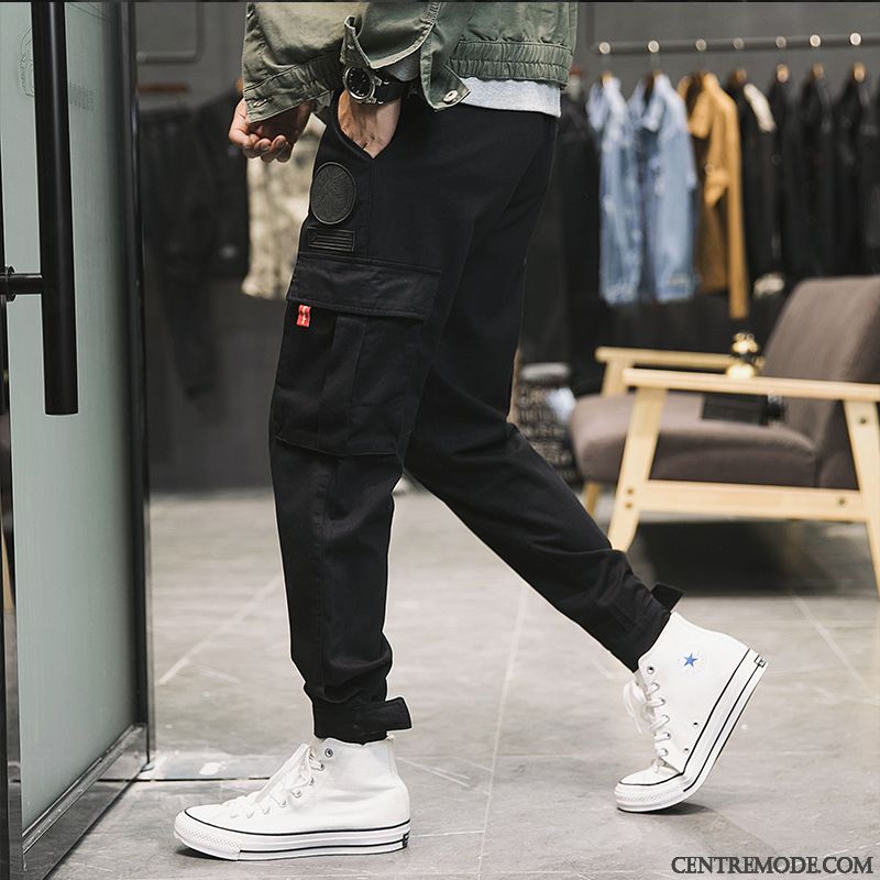Pantalon Cargo Homme Épaissir Harlan Baggy Hiver Serrés Pantalons Gris