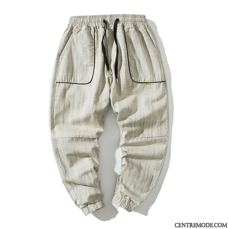 Pantalon Cargo Homme Étudiant Harlan Baggy Encré Décontractée Serrés Vert