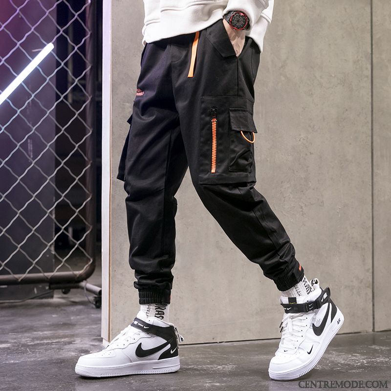 Pantalon Cargo Homme Étudiant Serrés Marque De Tendance Baggy L'automne Gris
