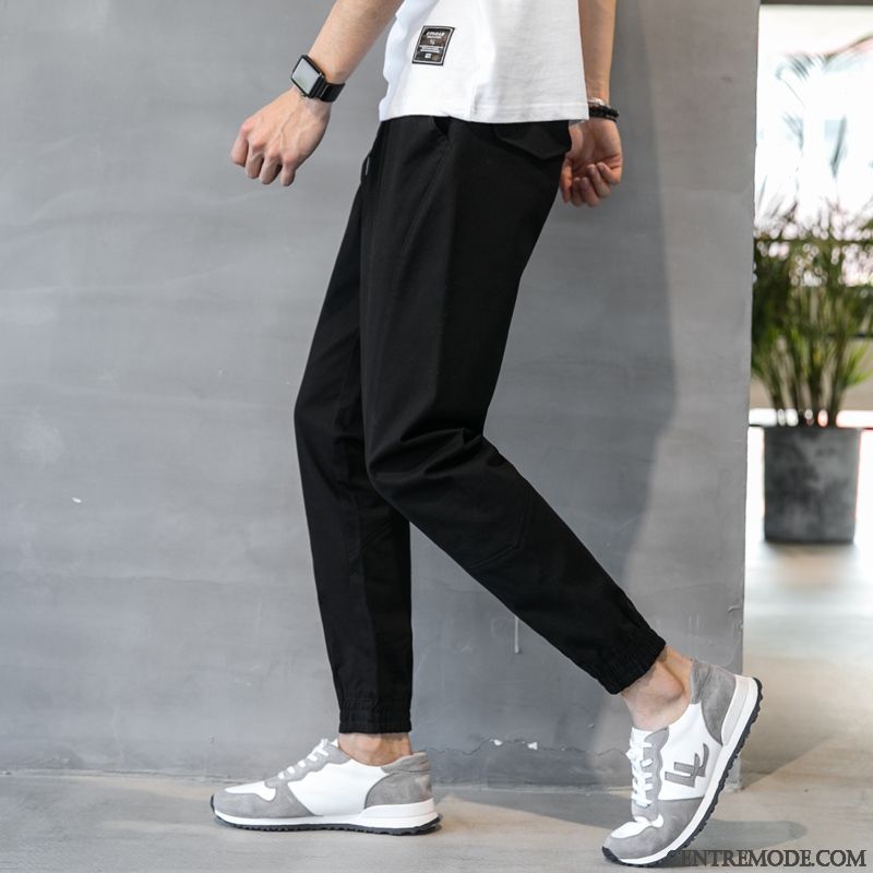 Pantalon Cuir Homme, Pantalon Mode Bleu Homme Brun Or
