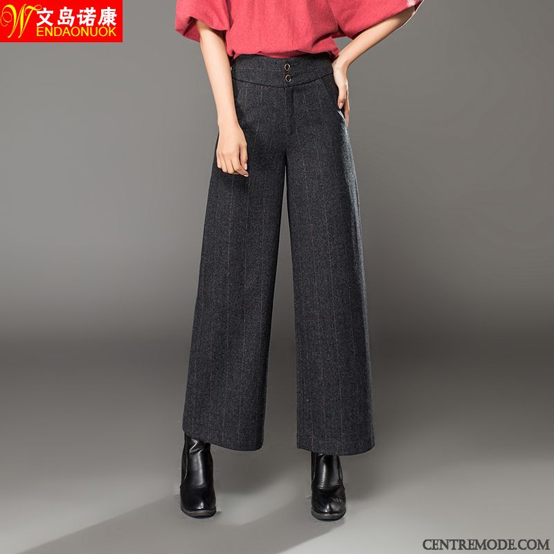 Pantalon Femme Coupe Droite, Pantalon Mode Femme Beige Bordeaux Aigue-marine