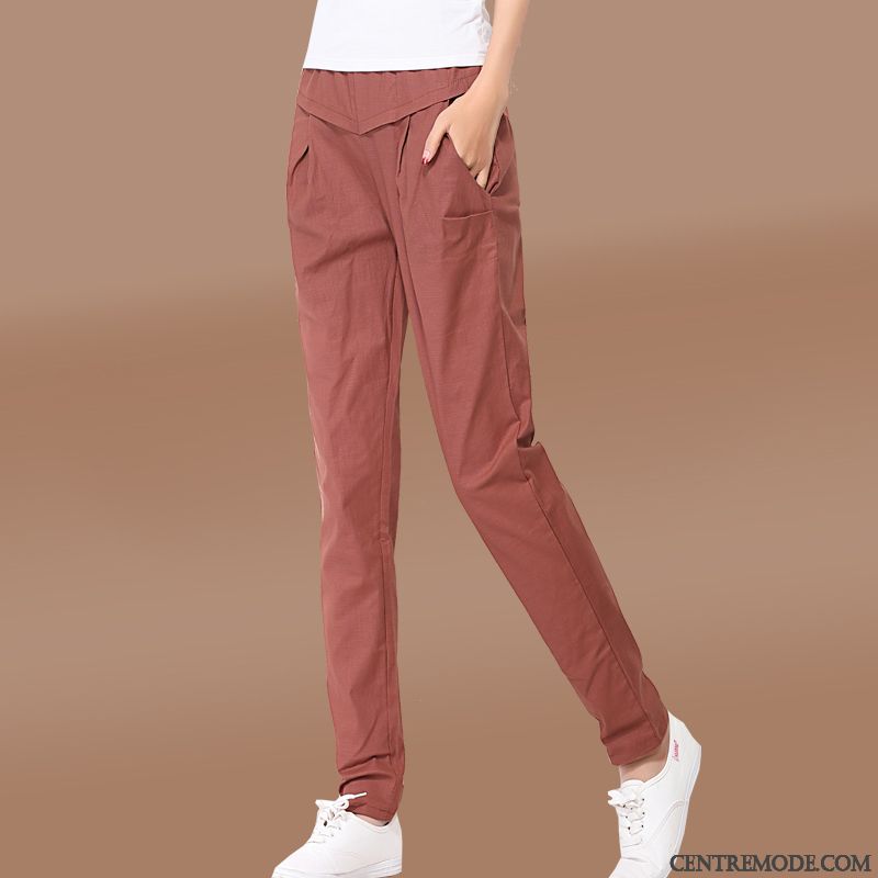 Pantalon Femme Large Fluide, Pantalon Mode Slim Femme Vert Sarcelle