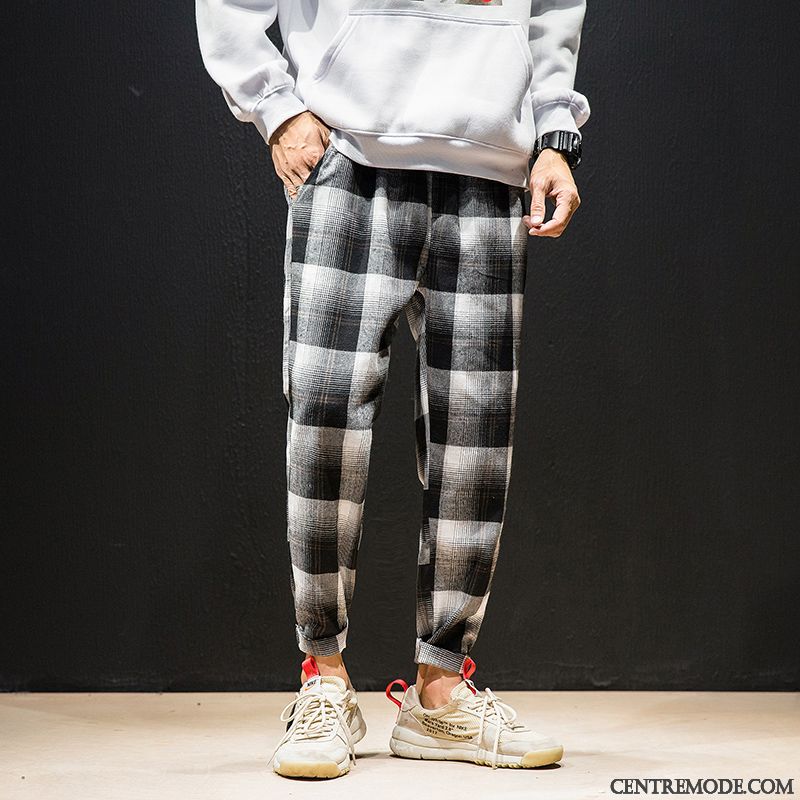 Pantalon Homme Coupe Droite Noir Peachpuff, Mode Pantalon Homme