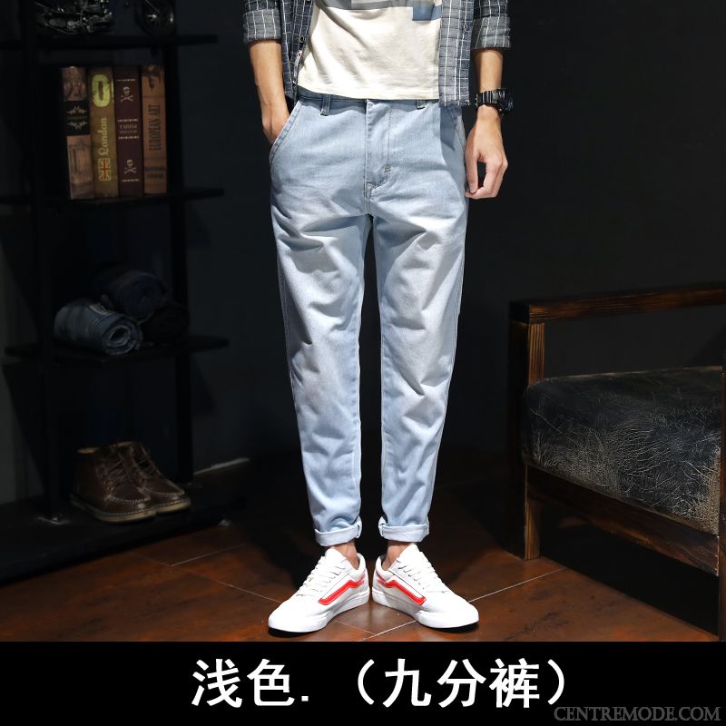 Pantalon Homme Rose Turquoise Lavande, Pantalon Homme En Lin
