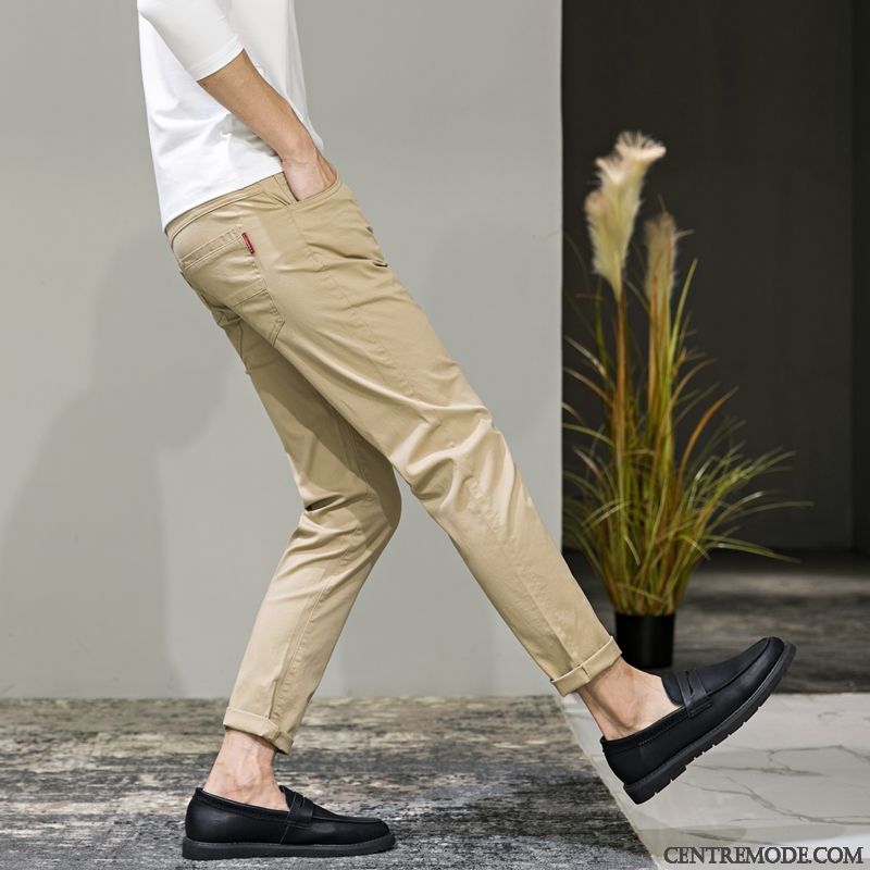 Pantalon Homme À Pinces Pas Cher Soldes, Pantalon À Poches Homme Vert Mousse Gris Brumeux