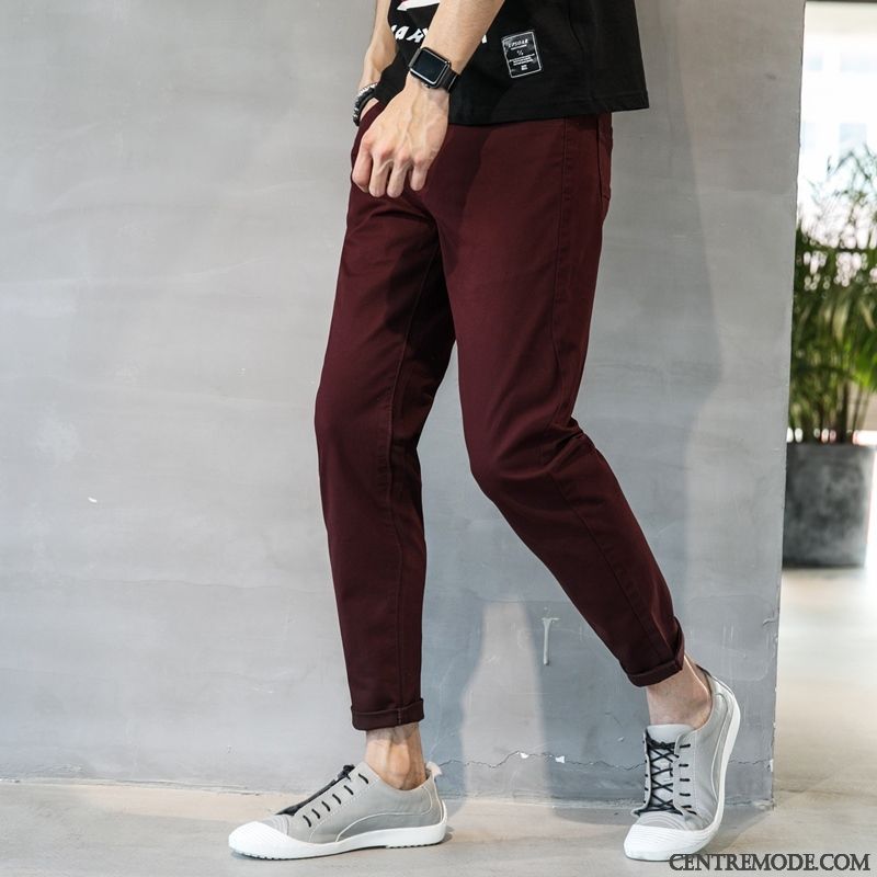 Pantalon Homme À Pinces Pas Cher Soldes, Pantalon À Poches Homme Vert Mousse Gris Brumeux