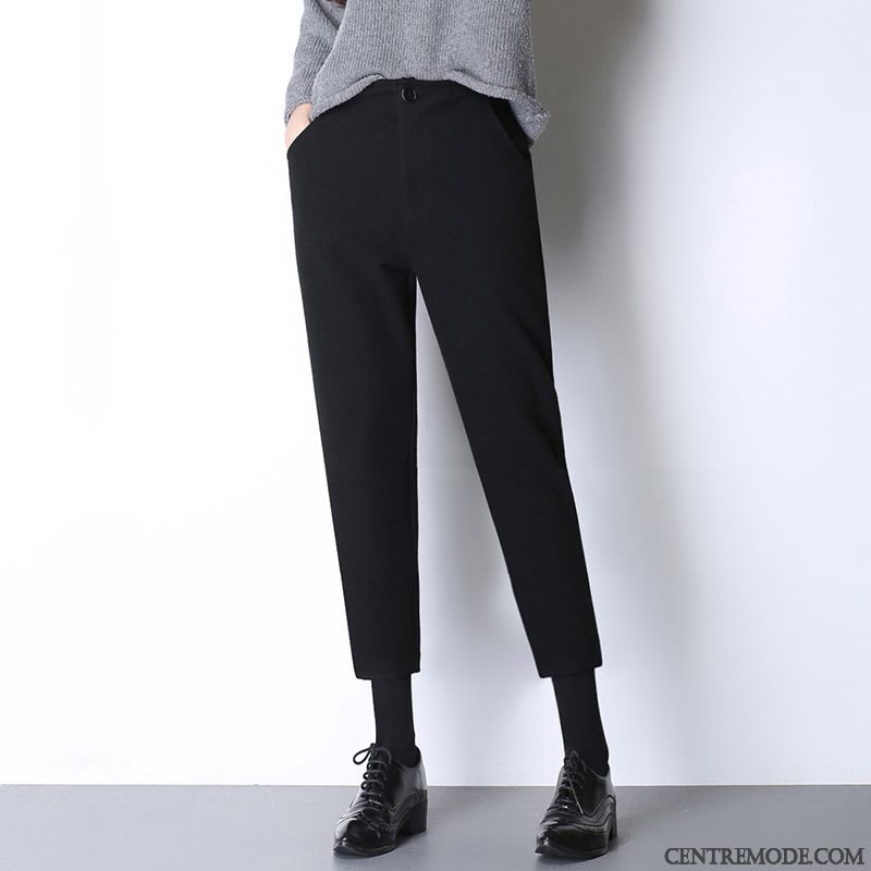 Pantalon Lin Coton Femme Gris Poudre Bleue, Pantalon Blanc Habillé Femme