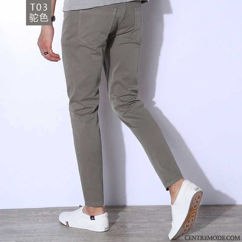 Pantalon Mode Slim Homme, Pantalon Pince Homme Or Lawngreen