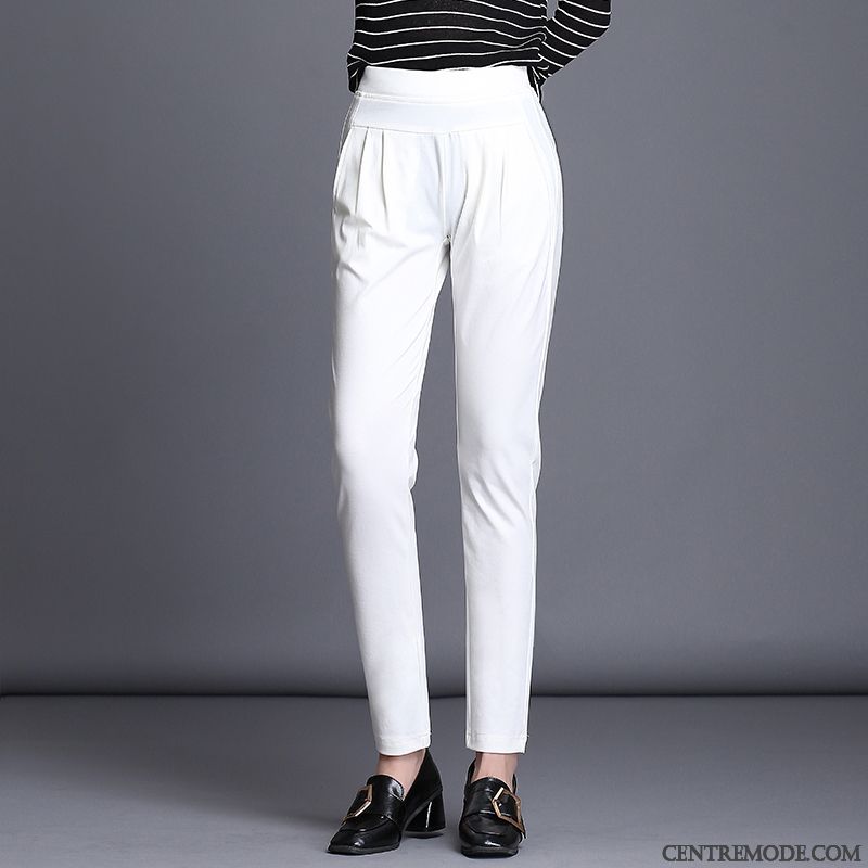 Pantalon Noir Classique Femme Pas Cher, Pantalon Fluide Blanc Femme Tomate Noir