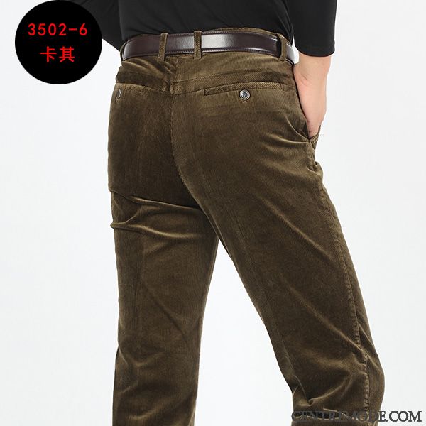 Pantalon Pour Homme, Pantalon Taille Elastique Pour Homme Or Blanc