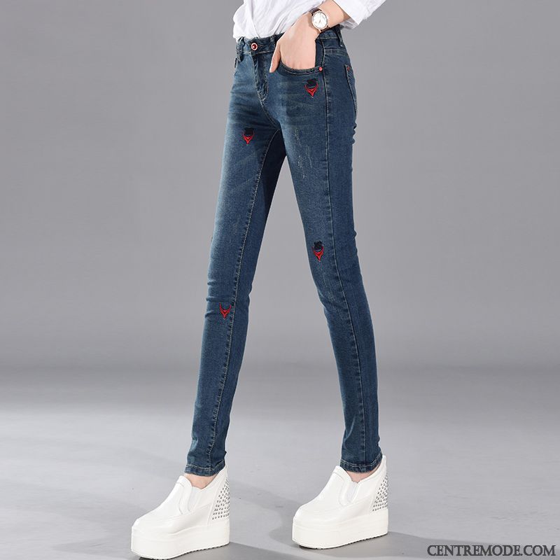 Pantalon Skinny Femme, Jeans Pour Petite Femme Kaki Bordeaux