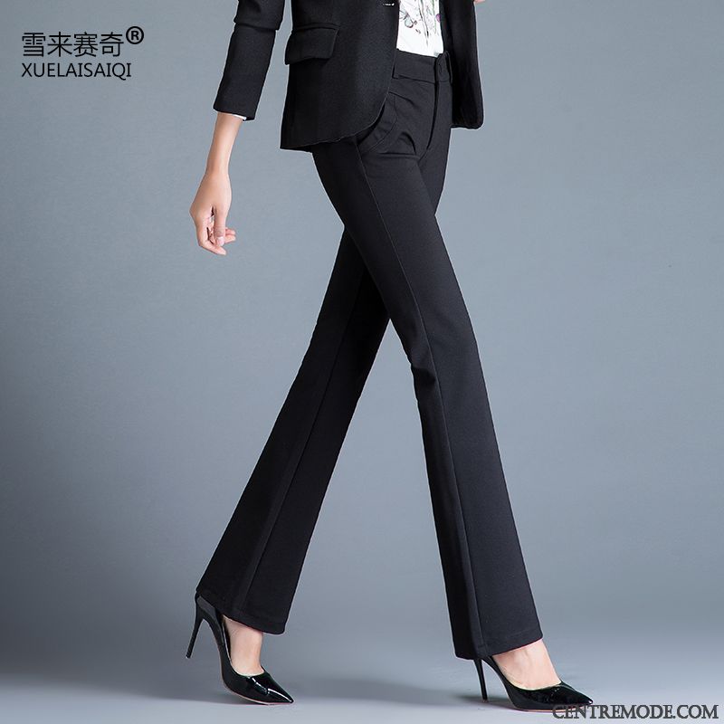 Pantalon Slim Femme Noir, Pantalon Droit Femme Pas Cher Or Blanc Neigeux