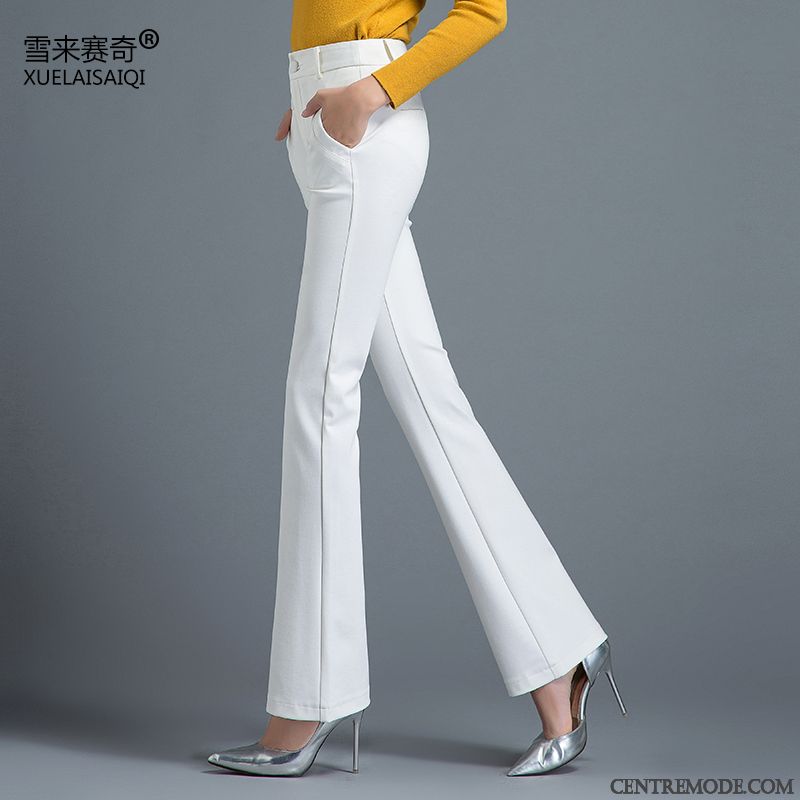 Pantalon Slim Femme Noir, Pantalon Droit Femme Pas Cher Or Blanc Neigeux