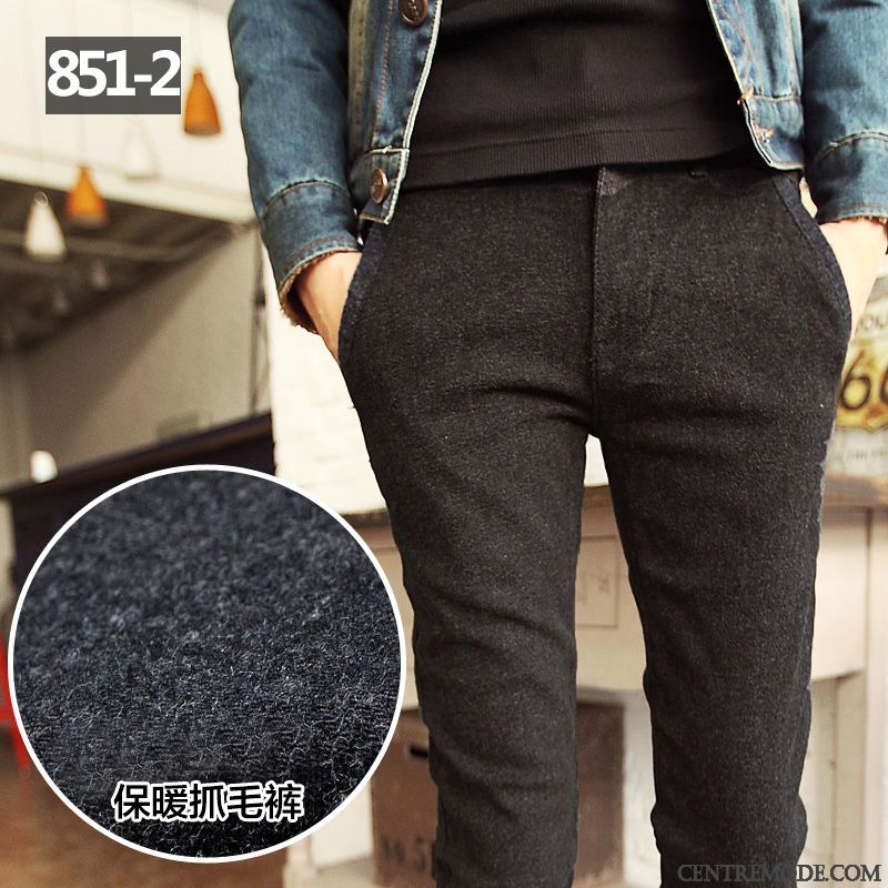 Pantalon Taille Basse, Pantalon Mode Homme Beige Peachpuff Argent