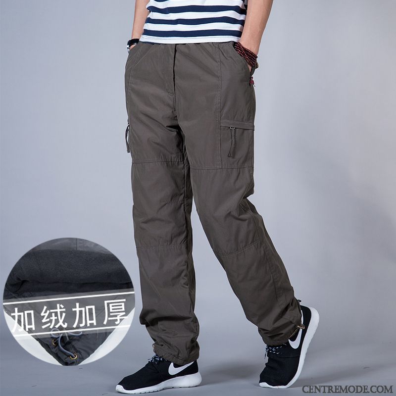 Pantalon Toile Homme Neige Rouge, Pantalon Mode Coupe Slim Homme