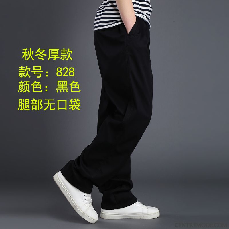 Pantalon Velours Homme En Vente, Pantalon Détente Homme Tout Noir Noir