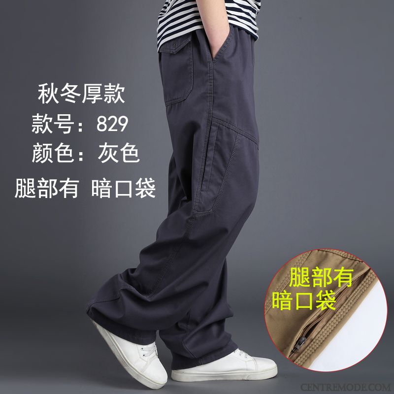 Pantalon Velours Homme En Vente, Pantalon Détente Homme Tout Noir Noir
