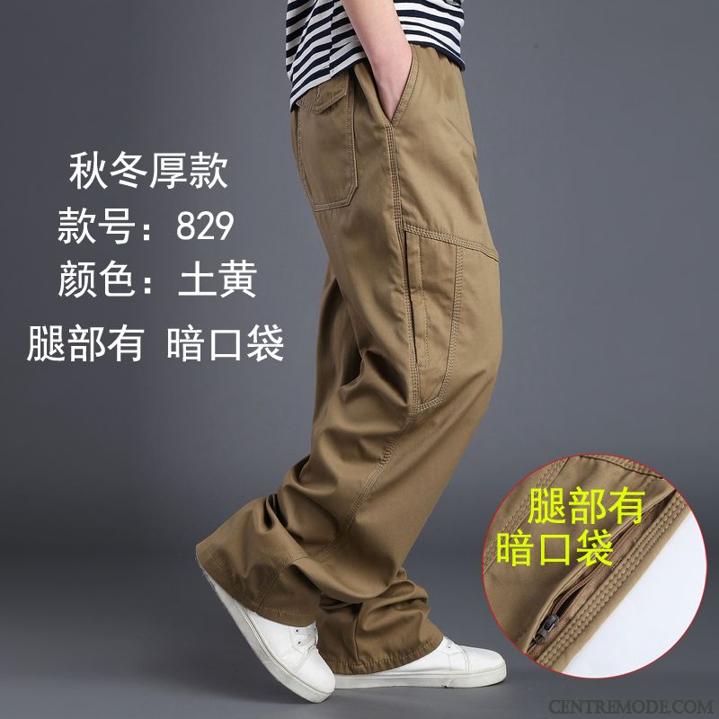 Pantalon Velours Homme En Vente, Pantalon Détente Homme Tout Noir Noir