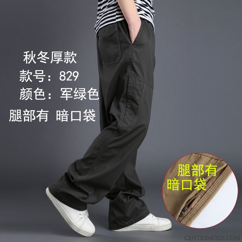 Pantalon Velours Homme En Vente, Pantalon Détente Homme Tout Noir Noir