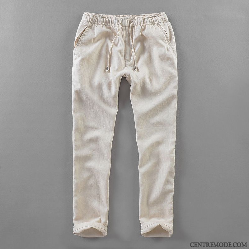 Pantalon Velours Rouge Homme Neige Beige Sable, Pantalon Slim Beige Homme
