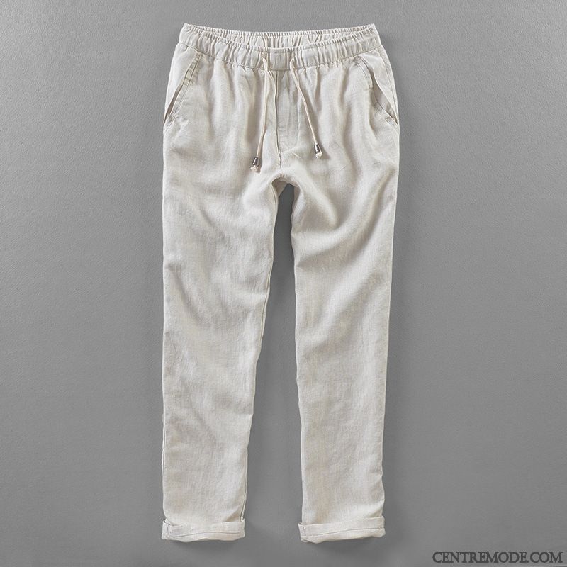 Pantalon Velours Rouge Homme Neige Beige Sable, Pantalon Slim Beige Homme