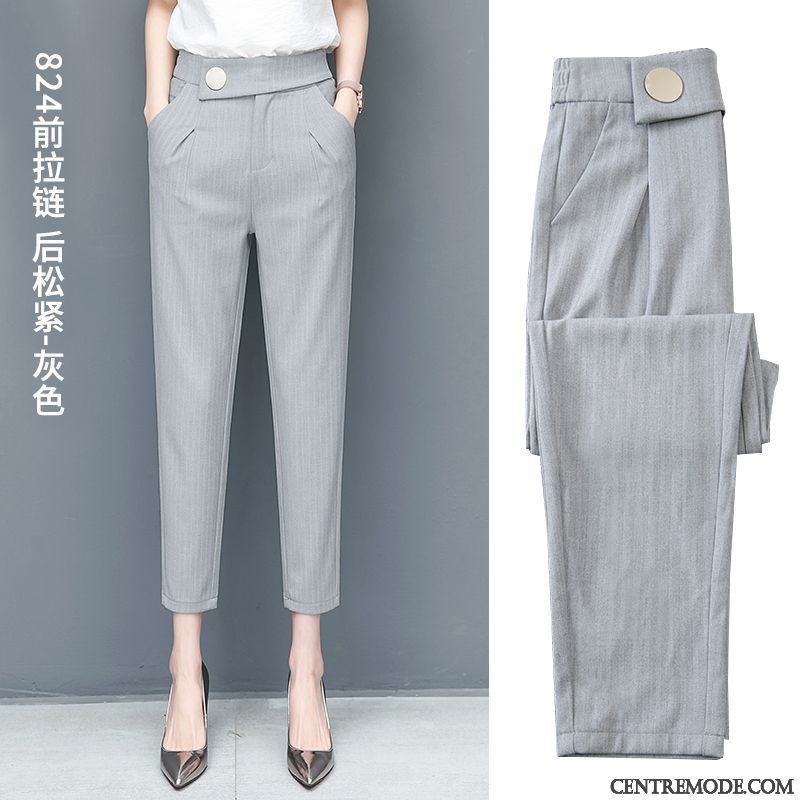 Pantalons Femme Costume Baggy Légère Été Mince Harlan Gris