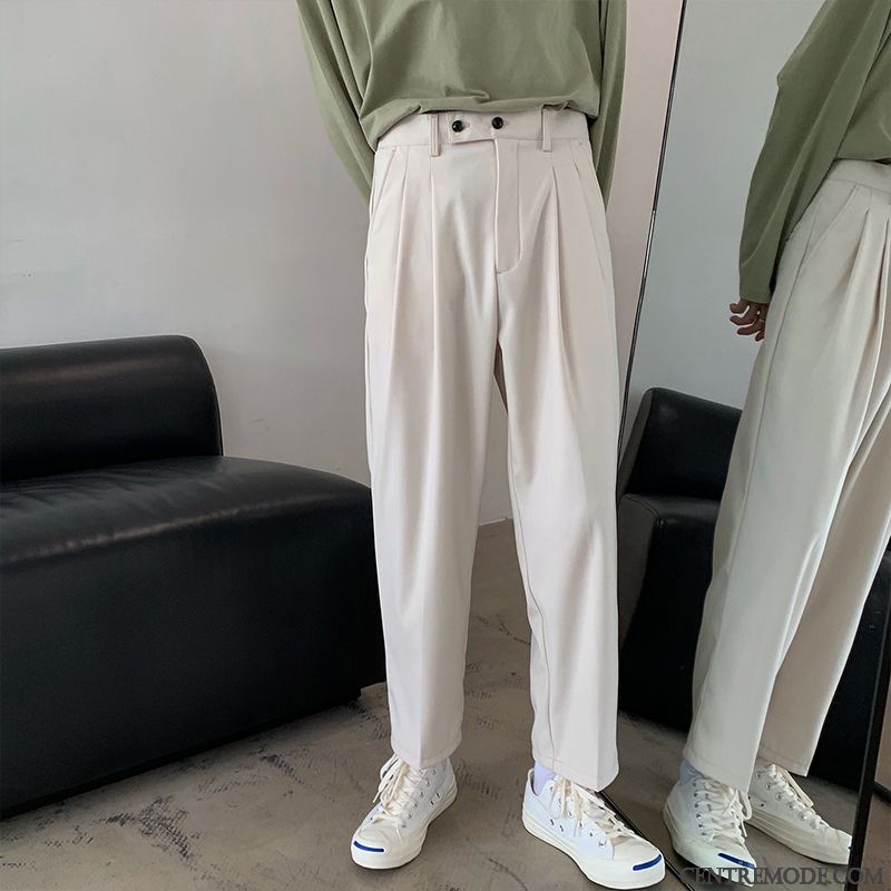 Pantalons Homme Baggy Beau Jambe Droite Décontractée Collants Tendance