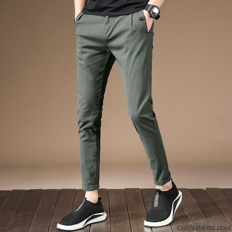 Pantalons Homme Collants Baggy Légère Été Tendance Vert