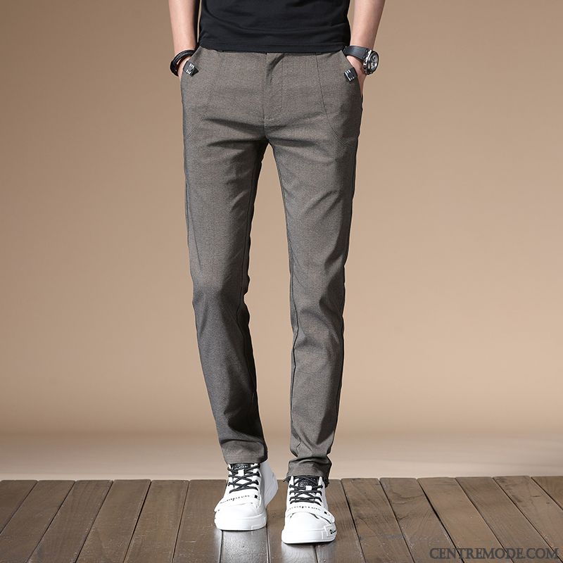 Pantalons Homme De Travail Âge Moyen Jambe Droite Été Soie De Glace Travailler Bleu