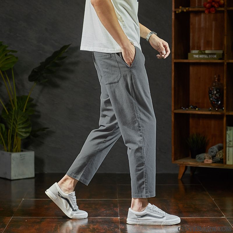 Pantalons Homme Décontractée Collants Mince Tendance Été Baggy Vert