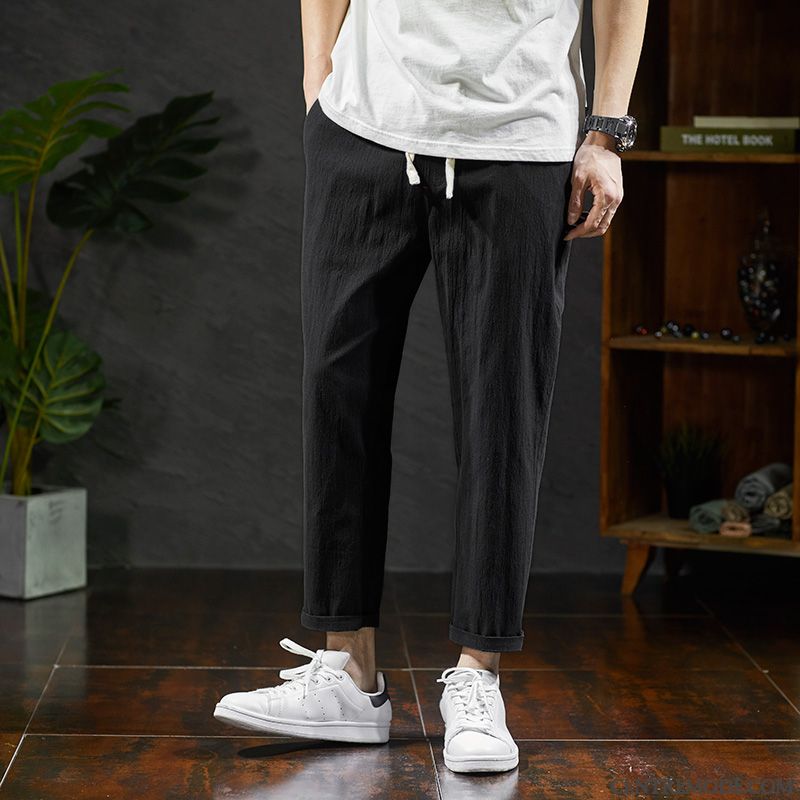 Pantalons Homme Décontractée Collants Mince Tendance Été Baggy Vert
