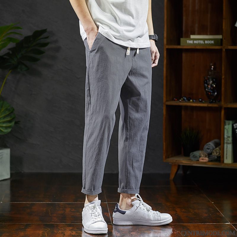 Pantalons Homme Décontractée Collants Mince Tendance Été Baggy Vert