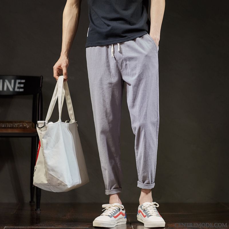 Pantalons Homme Décontractée Collants Mince Tendance Été Baggy Vert