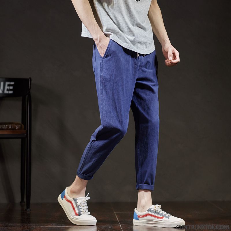 Pantalons Homme Décontractée Collants Mince Tendance Été Baggy Vert