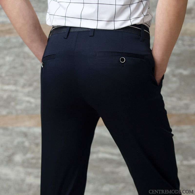 Pantalons Homme Décontractée De Travail Printemps Slim Jeunesse Kaki Foncé