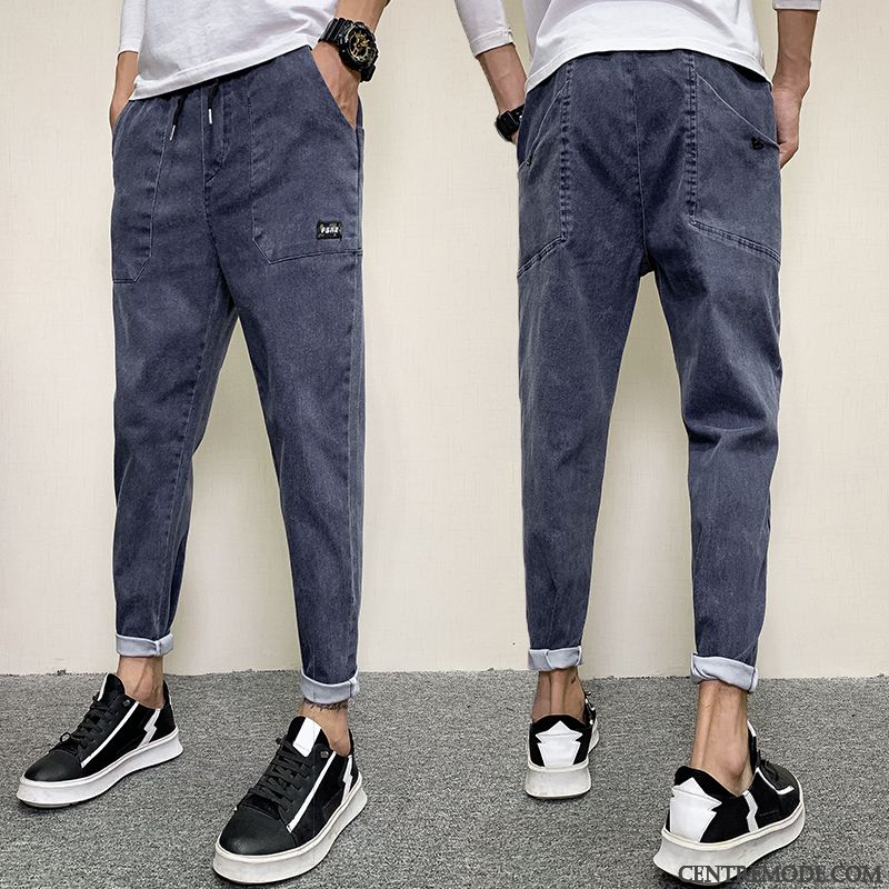 Pantalons Homme Harlan Serrés Tendance Légère Été Rouge Gris