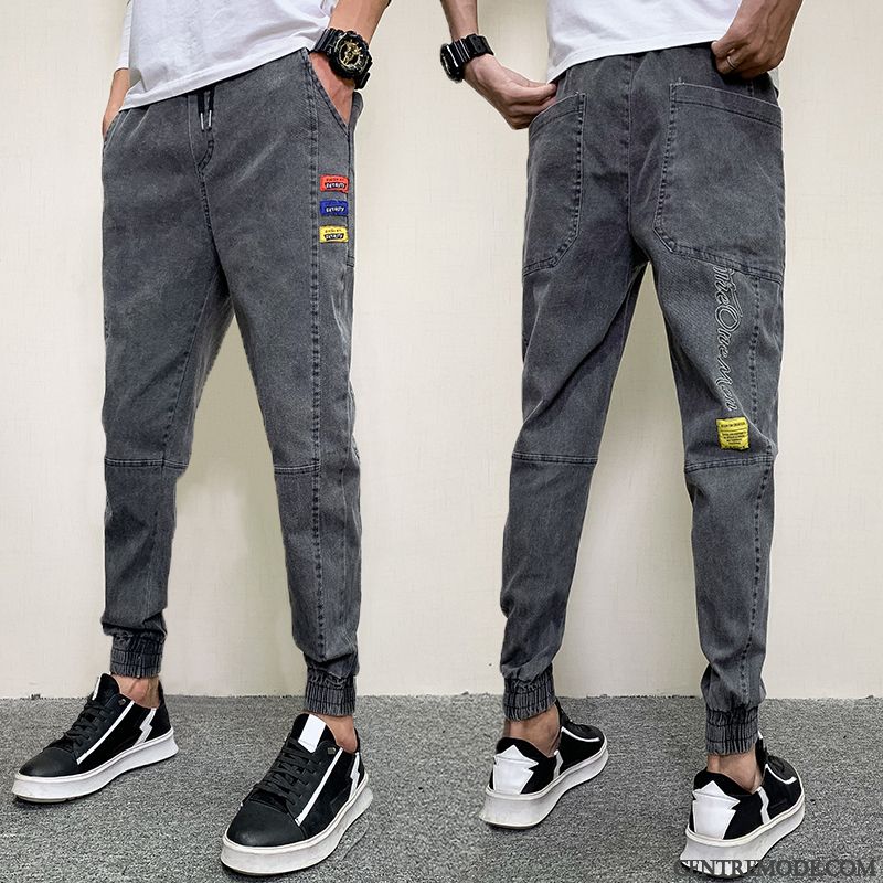 Pantalons Homme Harlan Serrés Tendance Légère Été Rouge Gris