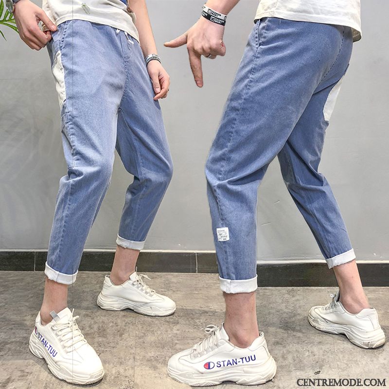 Pantalons Homme Harlan Serrés Tendance Légère Été Rouge Gris