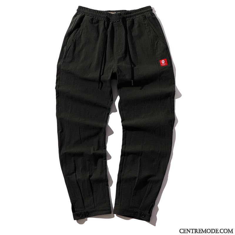Pantalons Homme Serrés Tendance Été Printemps Baggy Sport Noir