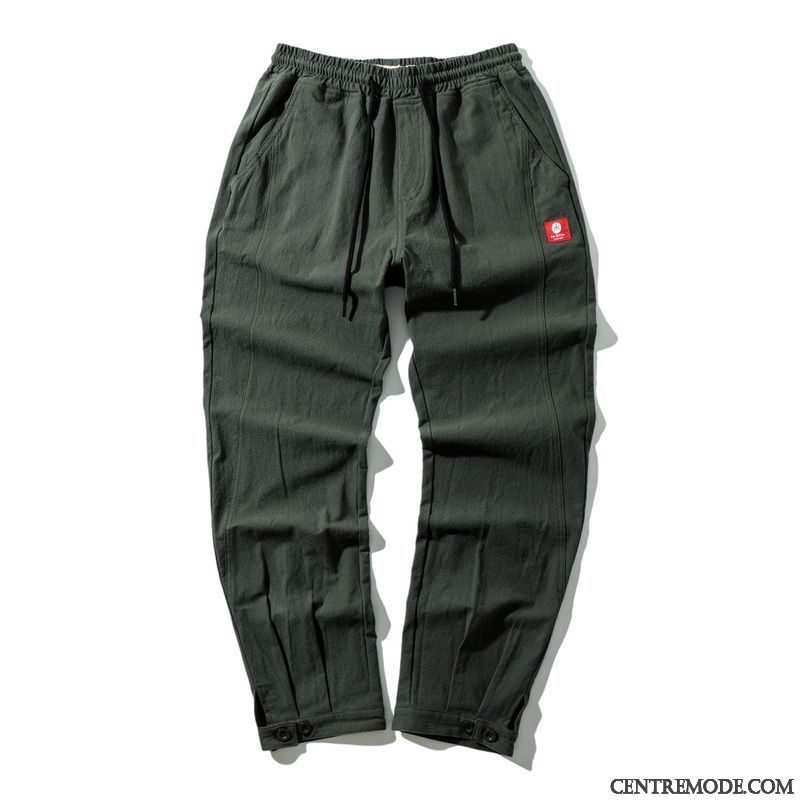 Pantalons Homme Serrés Tendance Été Printemps Baggy Sport Noir