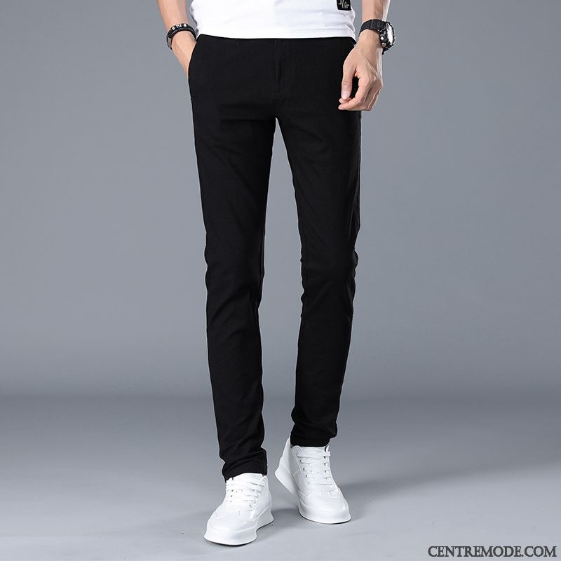 Pantalons Homme Slim Baggy Été Jambe Droite Tendance Légère Vert