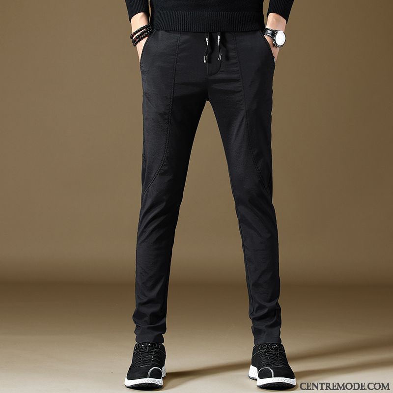 Pantalons Homme Slim Les Pantalons De Survêtement Kaki Tendance Été Les Adolescents