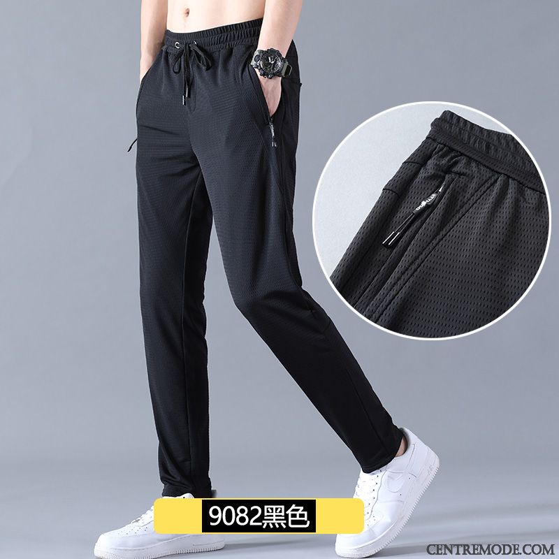 Pantalons Homme Soie De Glace Baggy Ultra Mince Respirant Légère Gris