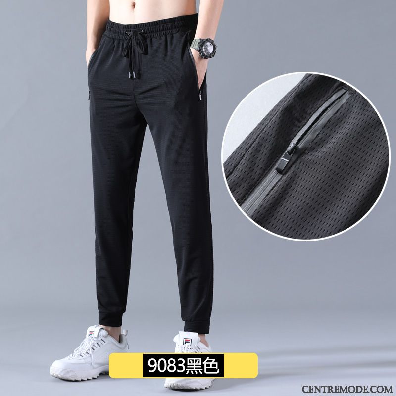 Pantalons Homme Soie De Glace Baggy Ultra Mince Respirant Légère Gris